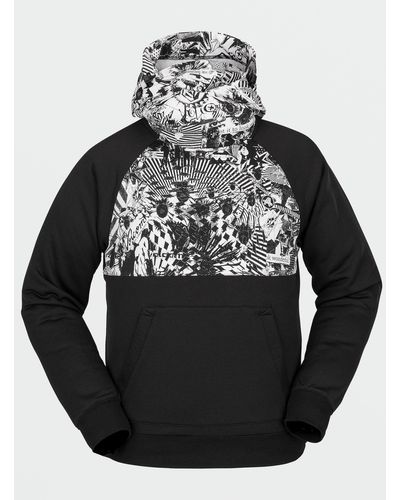 Volcom Hydro Riding Hoodie - Black White - Gray