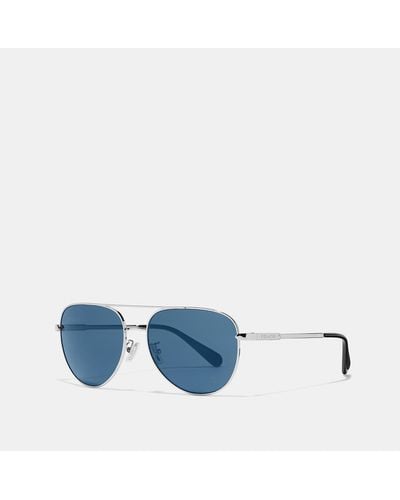 COACH Coach Cooper Pilot Sunglasses - Blue