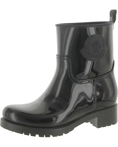 Moncler Ginette Water Proof Ankle Rain Boots - Black