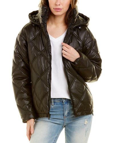 Kenneth Cole Cire Short Puffer Coat - Brown