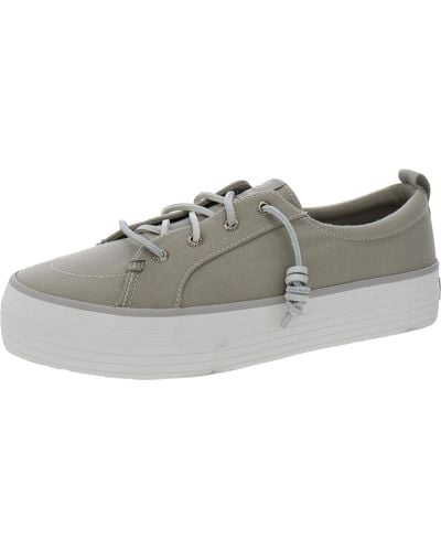 Sperry Top-Sider Crest Vibe Canvas Flatform Slip-on Sneakers - Gray