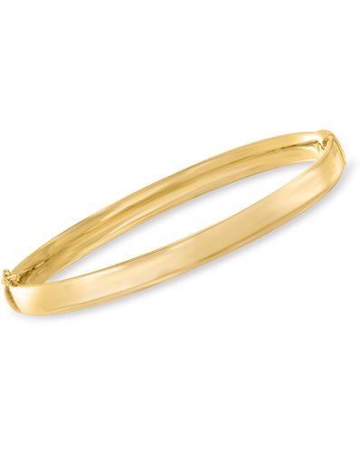 Ross-Simons 18kt Gold Over Sterling Polished Bangle Bracelet - Metallic