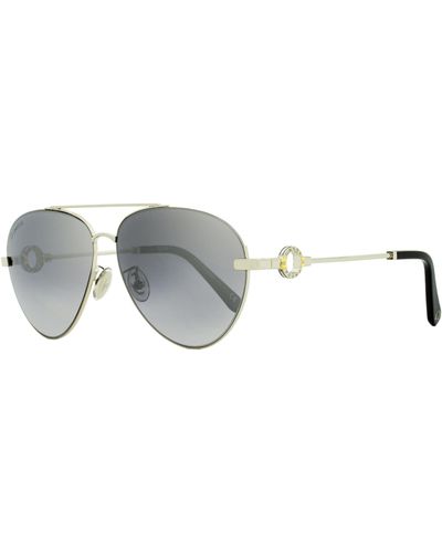 Omega Pilot Sunglasses Om0031h 18c Rhodium/black 61mm