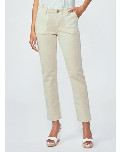 PAIGE Mayslie Straight Leg Ankle Utility Pant - Natural