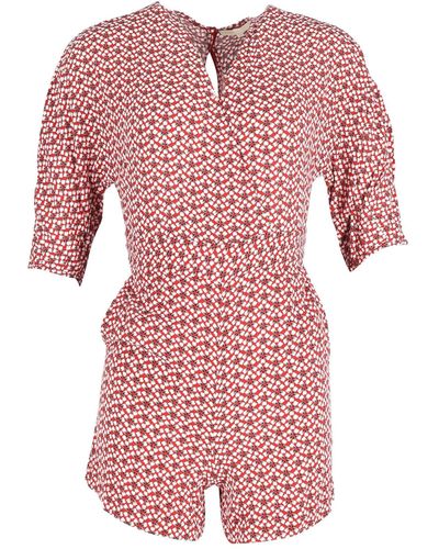 Maje Printed Rompers - Red