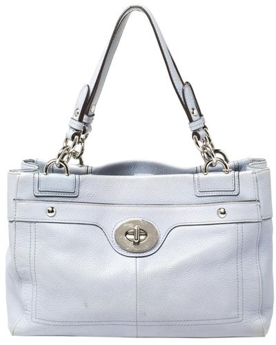 COACH Lilac Leather Penelope Tote - Blue