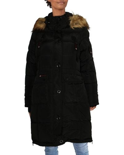 canada weather gear Durable I Parka Coat - Black
