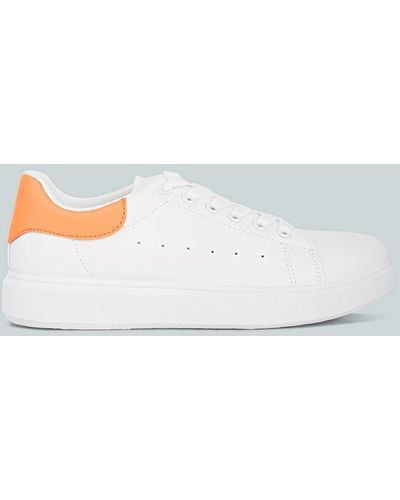 LONDON RAG Enora Comfortable Lace Up Sneakers - White