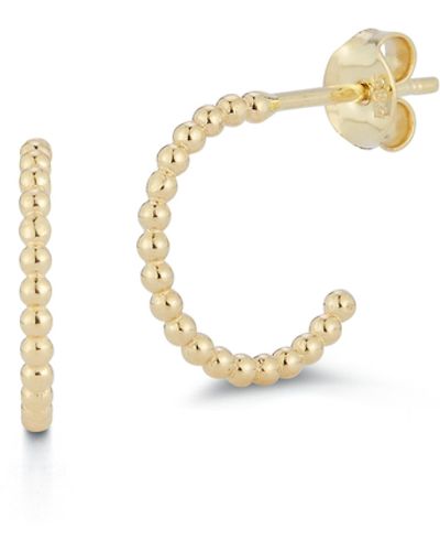 Ember Fine Jewelry 14k Italian Gold Ball Hoop Earrings - Multicolor