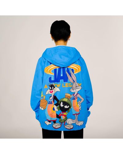 Members Only Space Jam New Legacy Team Oversized Jacket - Blue