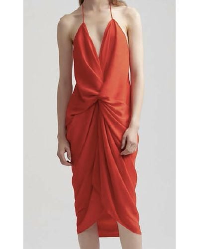 Acler Jenkins Twist Dress - Red