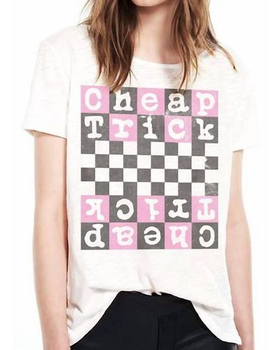 Prince Peter Cheap Trick Checkerboard Crop Tee - Pink