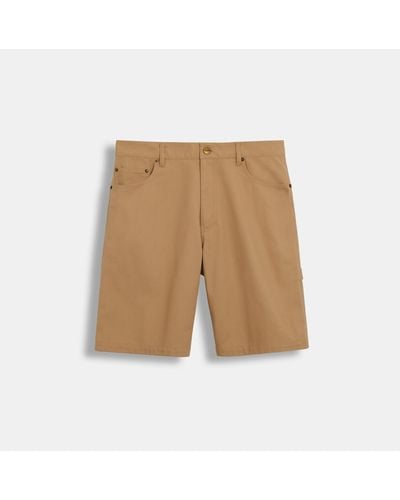 COACH Twill Shorts - Natural