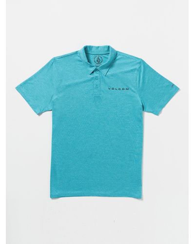 Volcom Hodad Polo Short Sleeve Shirt - Barrier Reef - Blue