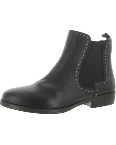David Tate Scout Leather Booties Chelsea Boots - Black