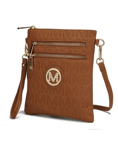 MKF Collection by Mia K Andrea Milan M Signature Crossbody Handbag - Brown
