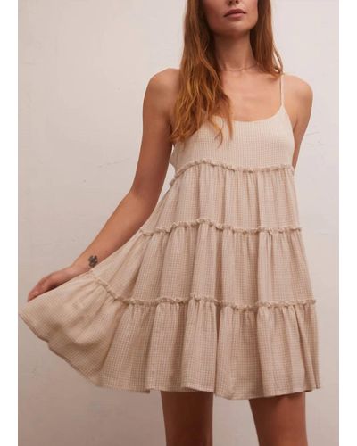 Z Supply Carina Gingham Mini Dress - Brown