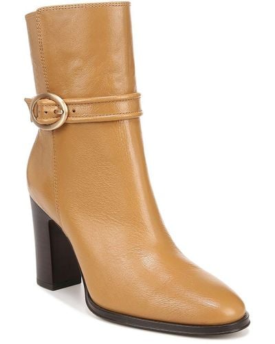 Franco Sarto Informa Wren Leather Embellished Ankle Boots - Brown