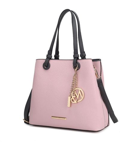 MKF Collection by Mia K Kearny Vegan Leather Tote Bag - Pink