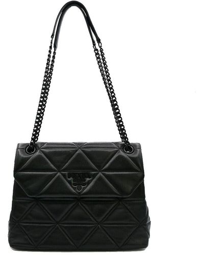 Prada Spectrum Leather Shoulder Bag (pre-owned) - Black