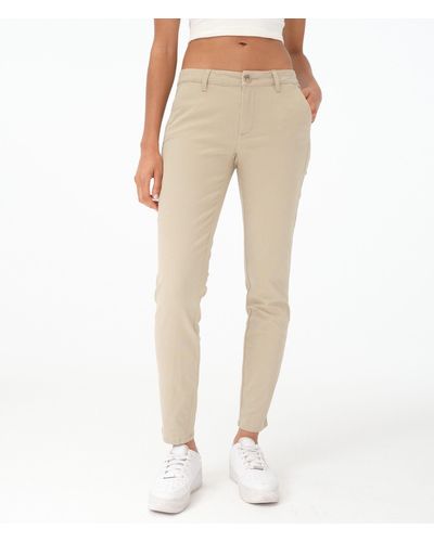 Aéropostale Skinny Twill Pants - Natural
