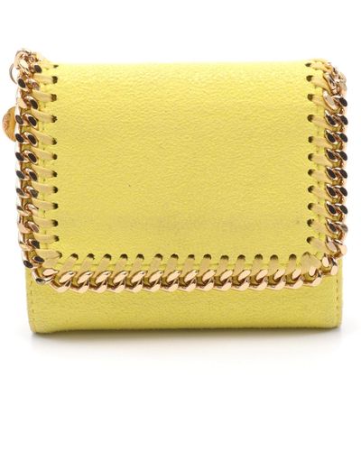 Stella McCartney Falabella Small Trifold Wallet Fake Leather Light - Yellow