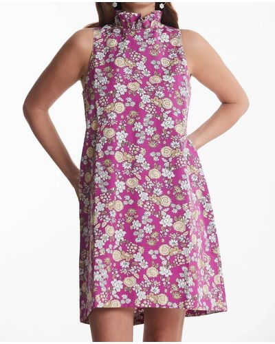 tyler boe Stella Etched Floral Dress - Purple