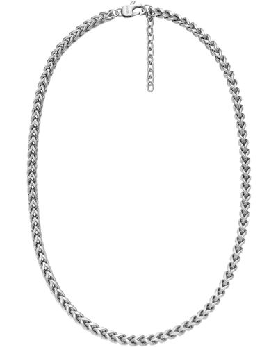 Fossil Tone Chain Necklace - Metallic