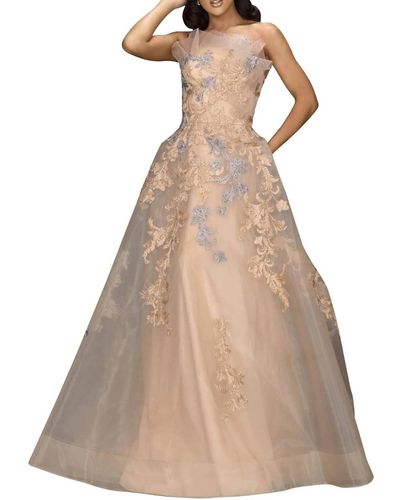 Terani Cocktail Gown - Natural