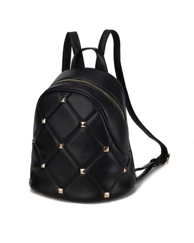 MKF Collection by Mia K Hayden Quilted Vegan Leather With Studs Backpack - Black