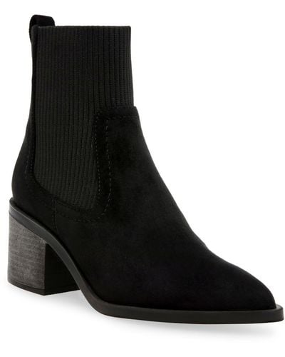 Anne Klein Arielle Pull On Pointed Toe Booties - Black
