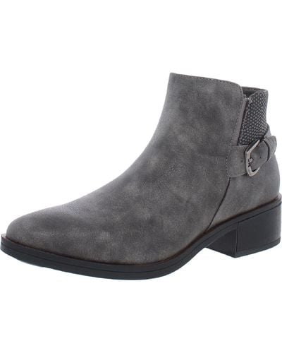 BareTraps Marconi Faux Leather Booties Ankle Boots - Gray