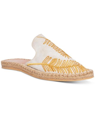 Silvia Cobos Harvest Leather Embroidered Espadrilles - White