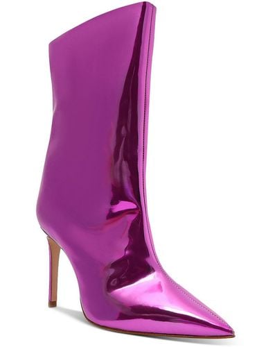 SCHUTZ SHOES Mary Pointed Toes Half Calf Knee-high Boots - Purple
