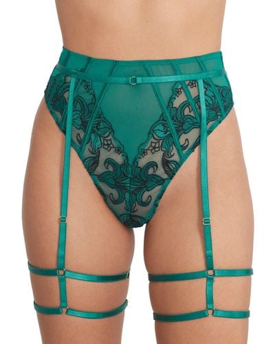 Playful Promises Rhiannon Thigh Harness - Green