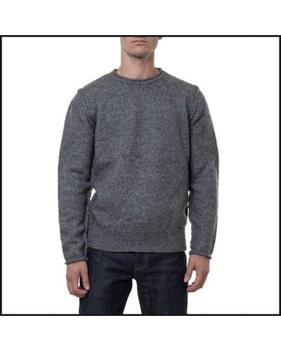 Schott Nyc Rolled Edge Crewneck Sweater - Gray