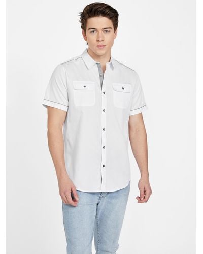 Guess Factory Dane Textured Shirt - White