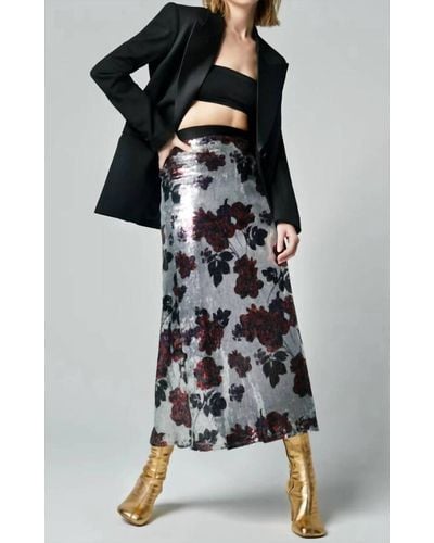 Smythe Sequin Midi Skirt - Black