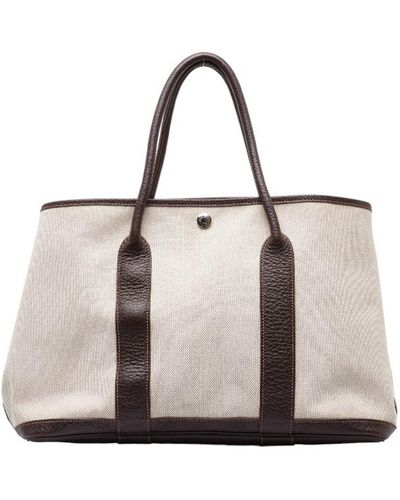 Hermès Garden Party Calfskin Tote Bag (pre-owned) - Gray