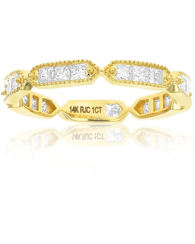Vir Jewels 1 Cttw Princess Diamond Eternity Ring Wedding Band - Metallic