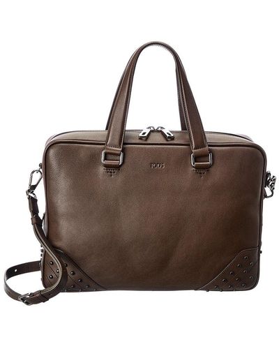 Tod's Tod' Gommini Leather Briefcase - Brown