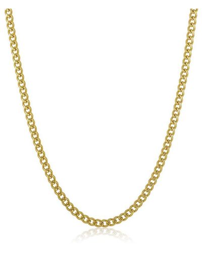 Crucible Jewelry Crucible Los Angeles 5mm Stainless Steel Rounded Curb Chain 24 Inches - Metallic