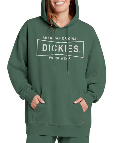 Dickies Cotton Logo Hooded Sweatshirt - Green