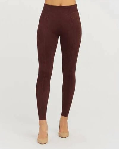 Spanx Faux Suede leggings - Red
