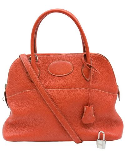Hermès Bolide Leather Handbag (pre-owned) - Red