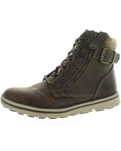 White Mountain Kelsie Lace-up Work Hiking Boots - Brown