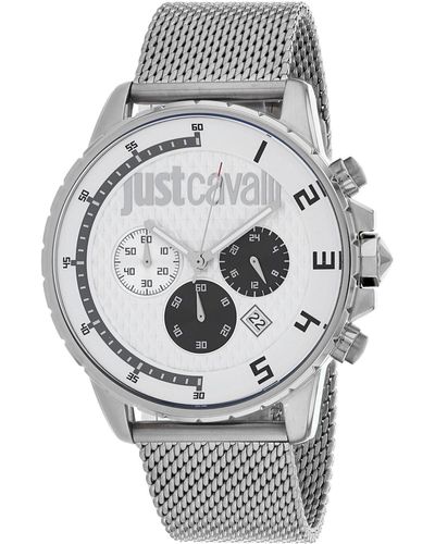 Just Cavalli Sport White Dial Watch - Metallic