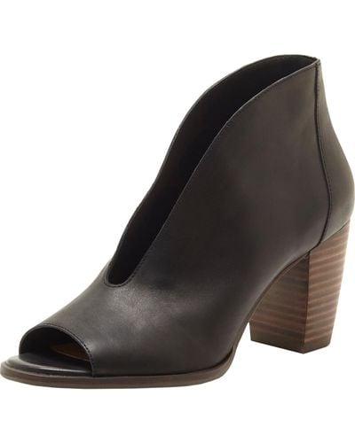 Lucky Brand Joal Ankle Block Heels - Black