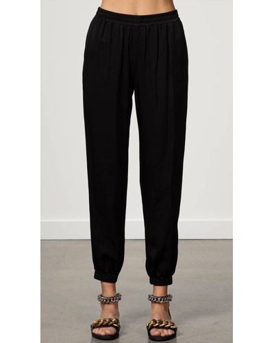 MILLY Harriet Viscose Crepe Pant - Black