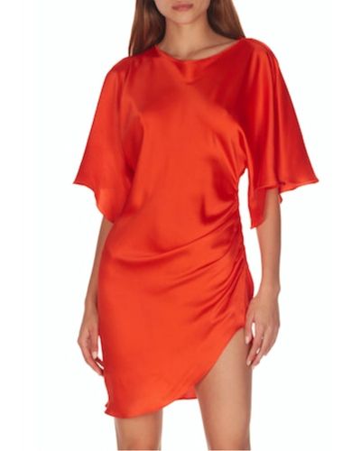 Amanda Uprichard Erte Silk Dress - Red